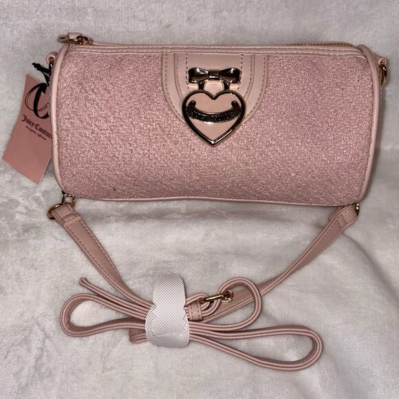 Juicy Couture Pink Clay Precious Moments Roll Bag Bow Mini Crossbody NWT - Picture 1 of 11